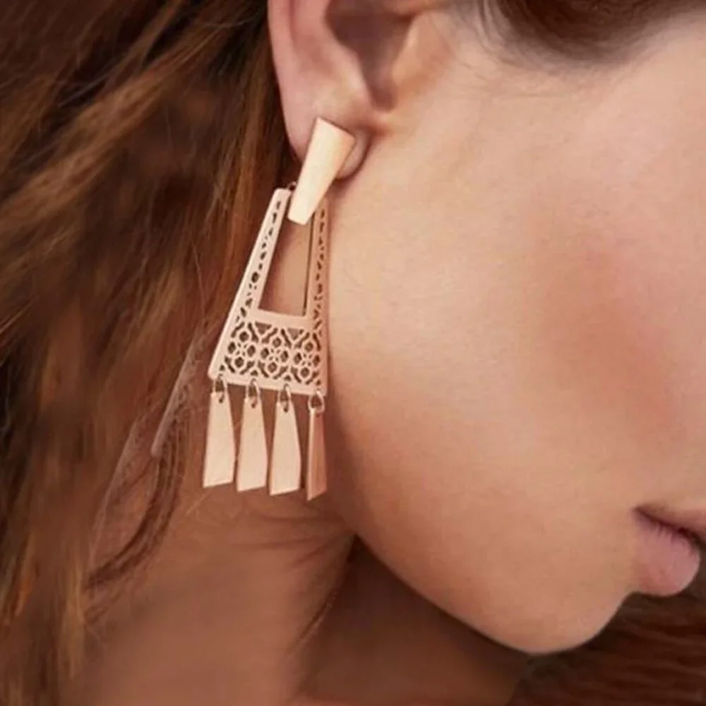 Kendra Scott Rose Gold Kase Fringe Earrings
